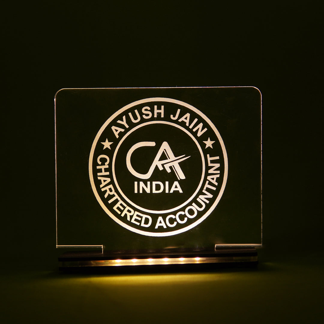 Customized CA Desk Lamp – Perfect for Chartered Accountants ✨📊