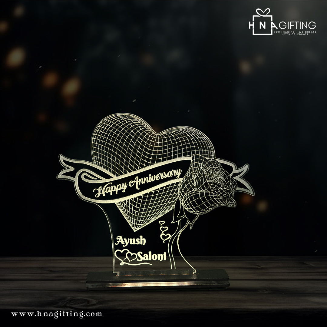 Personalized Anniversary Lamp – A Radiant Gift of Love 💖✨
