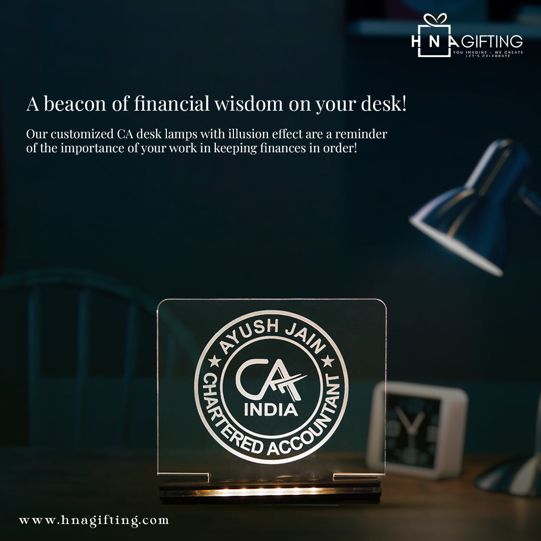 Customized CA Desk Lamp – Perfect for Chartered Accountants ✨📊
