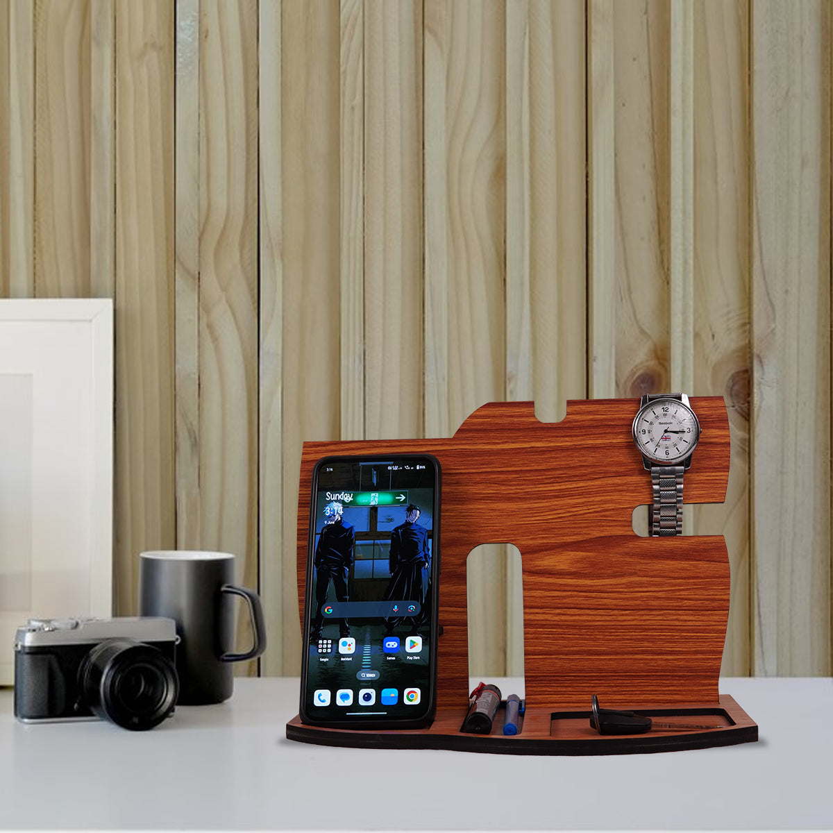 Elegant Wooden Desk Organizer – Declutter in Style