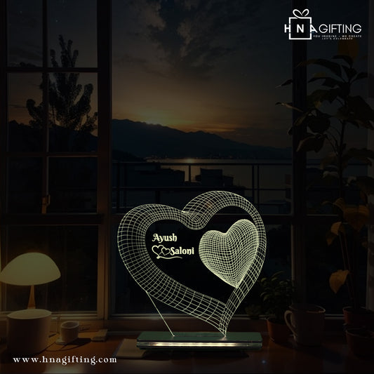 Romantic Heart-Shaped Couple Lamp – A Perfect Gift for Your Loved One 💖✨