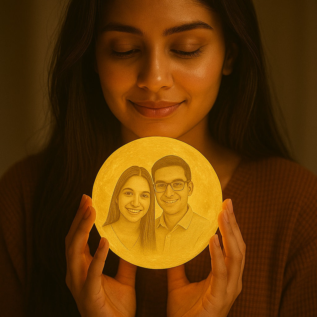 Customised Moon Lamp 14CM, 16 Colour touch sensor with remote