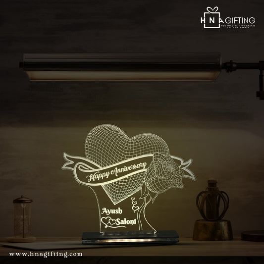 Personalized Anniversary Lamp – A Radiant Gift of Love 💖✨