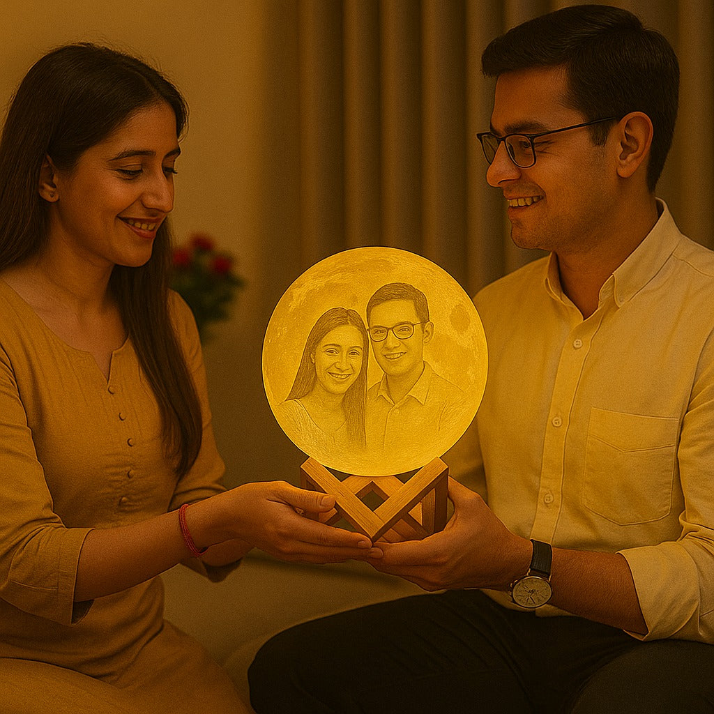 Customised Moon Lamp 14CM, 16 Colour touch sensor with remote