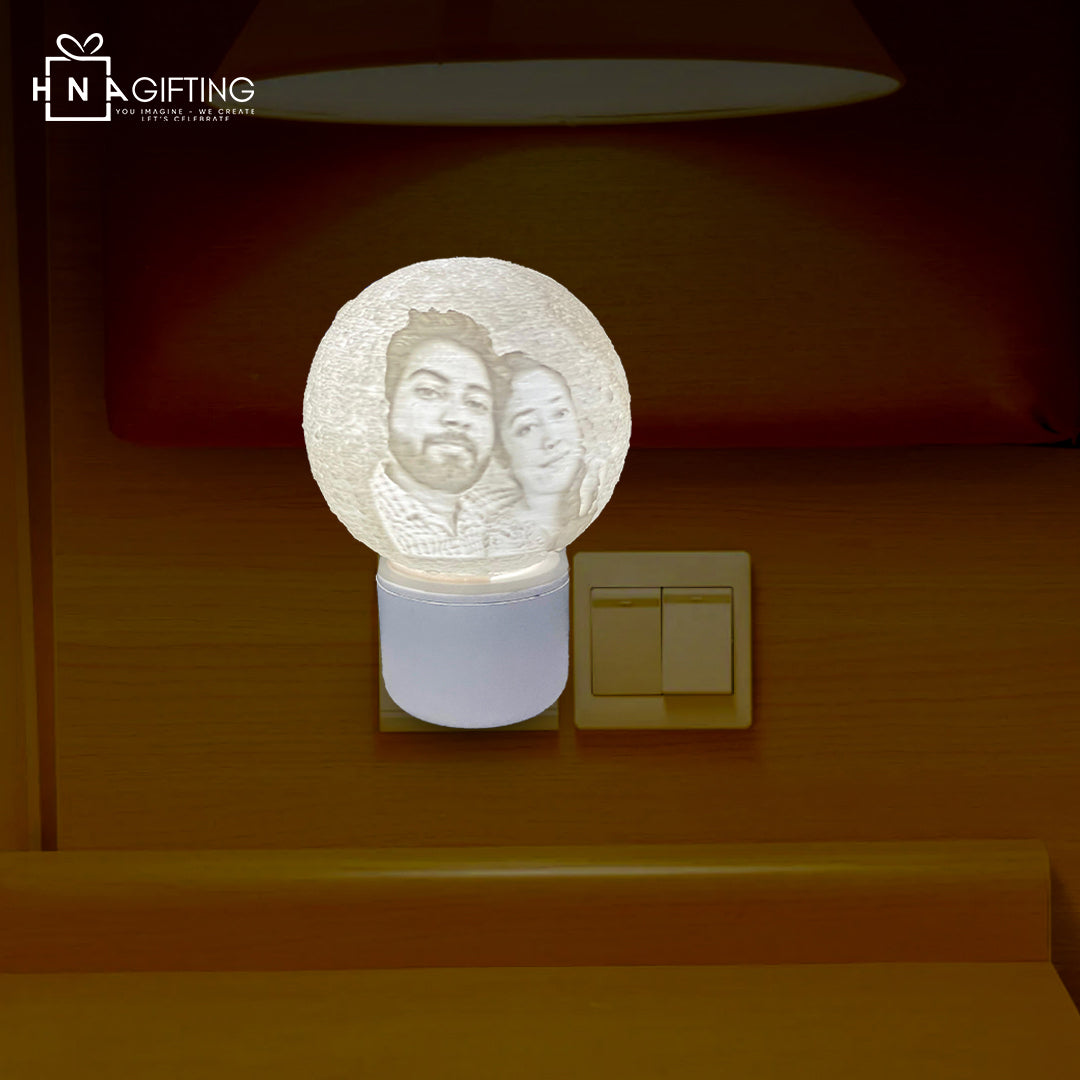 customised moon pulg lamp