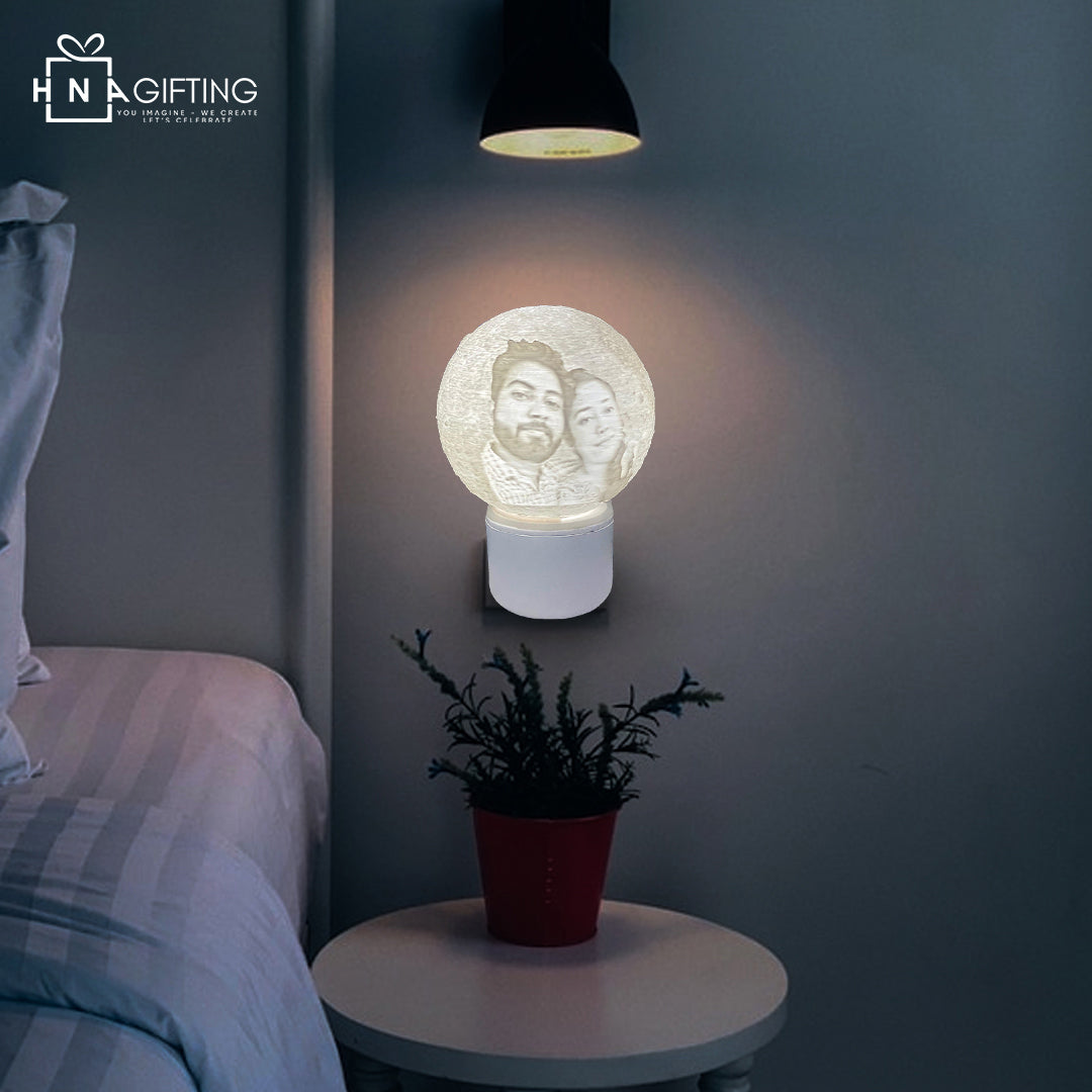 customised moon pulg lamp