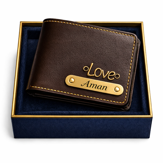 Customised Mens Brown Colour Wallet