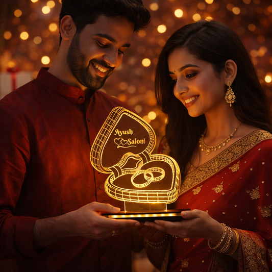 Open Heart Couple Lamp – A Symbol of Endless Love 💖✨