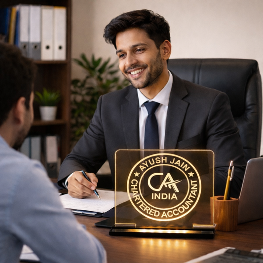 Customized CA Desk Lamp – Perfect for Chartered Accountants ✨📊