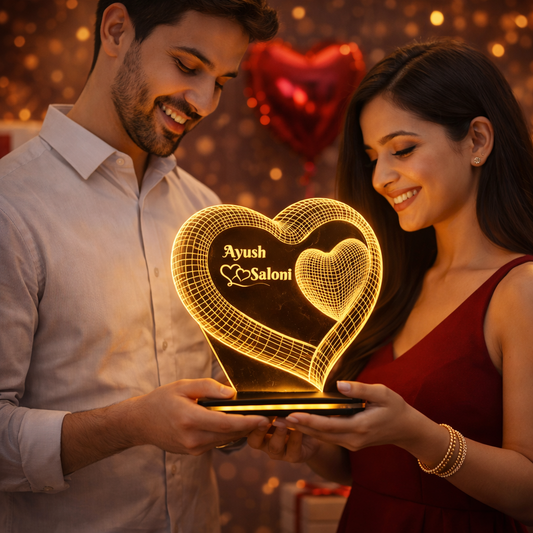 Romantic Heart-Shaped Couple Lamp – A Perfect Gift for Your Loved One 💖✨
