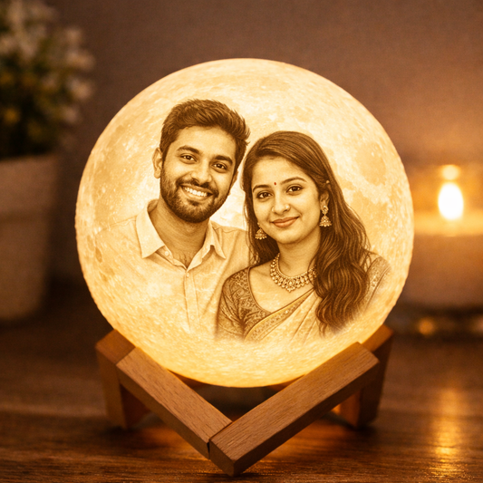 Customised  Moon Lamp 10CM, 1 Colour (Warm White Light )