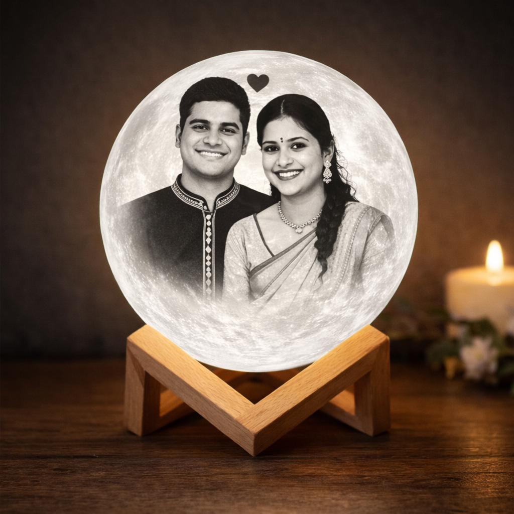 Customised Moon Lamp 14CM, 16 Colour touch sensor with remote