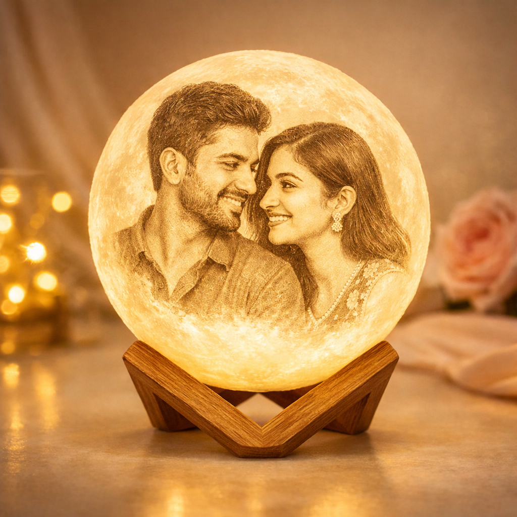 Personalized Photo Moon Lamp | Custom Gift & Home Décor